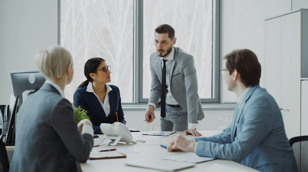 corporate team meeting