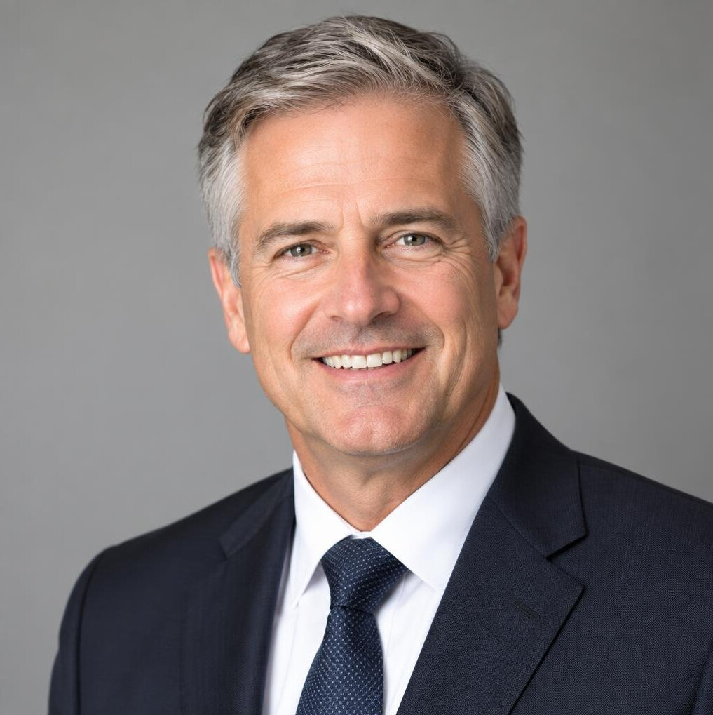 Portrait of a middle-aged man in a suit smiling